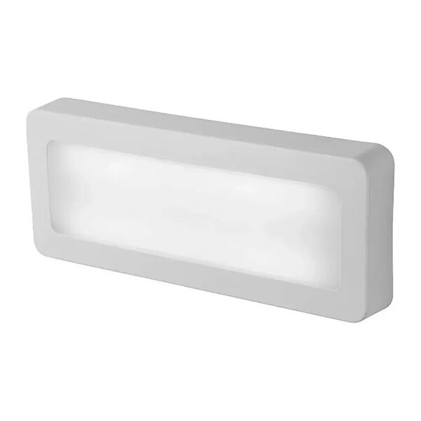 tecnomat applique semi-incasso led smd 6w bianca bianca 500 lumen 4000k ip65 210x80x28 mm