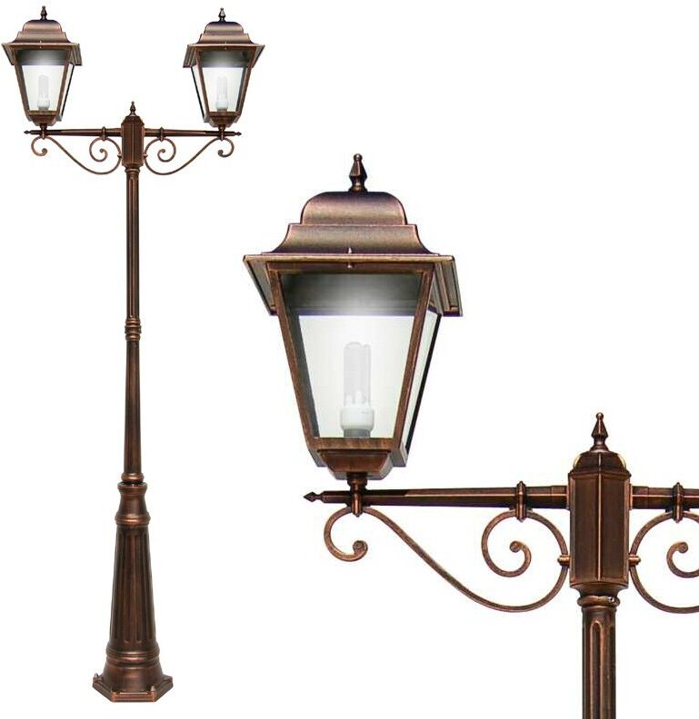 LIBERTI LAMP linea GARDEN Athena Grande Lampione Palo Quadrata Illuminazione Classica Esterno