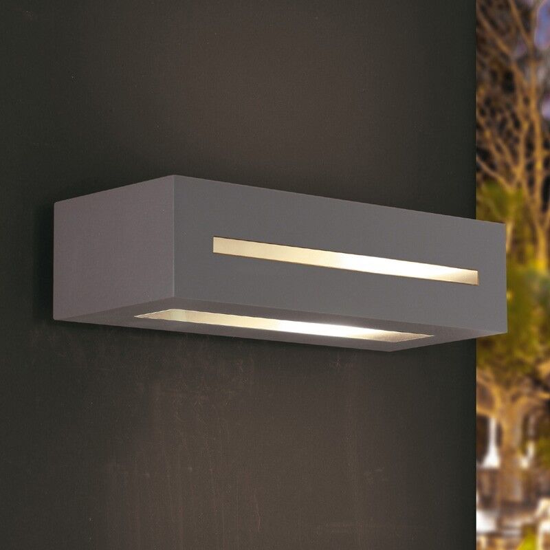 Promoingross Aster  Plafoniera Lampada A Parete Moderna Grigio Chiaro Illuminazione Esterno