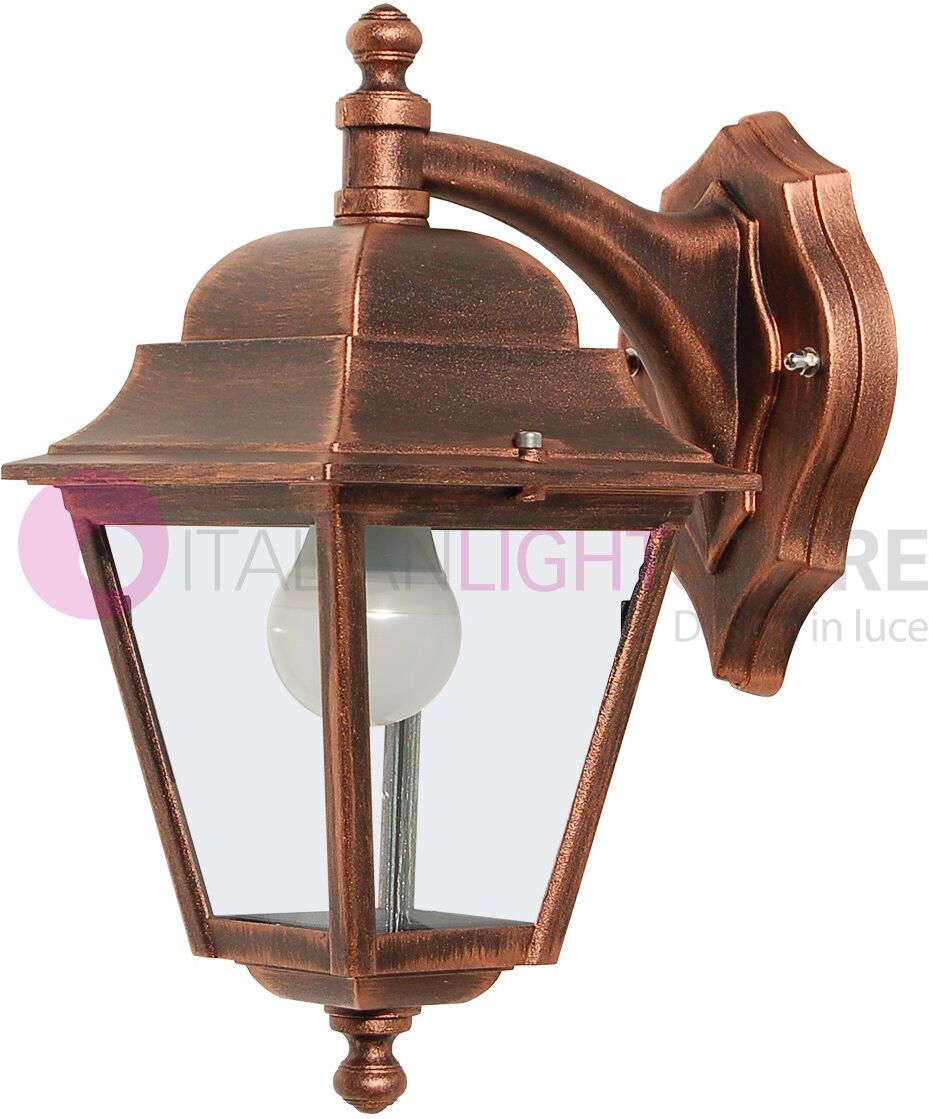 LIBERTI LAMP linea GARDEN Athena Piccola Lanterna A Parete Quadrata Classica Per Esterno Giardino