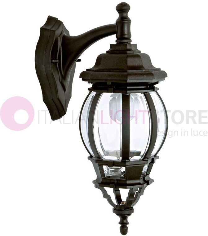 DURALITE SRL Boston Lanterna A Parete Per Esterni Classica Tradizionale H.50 Cm