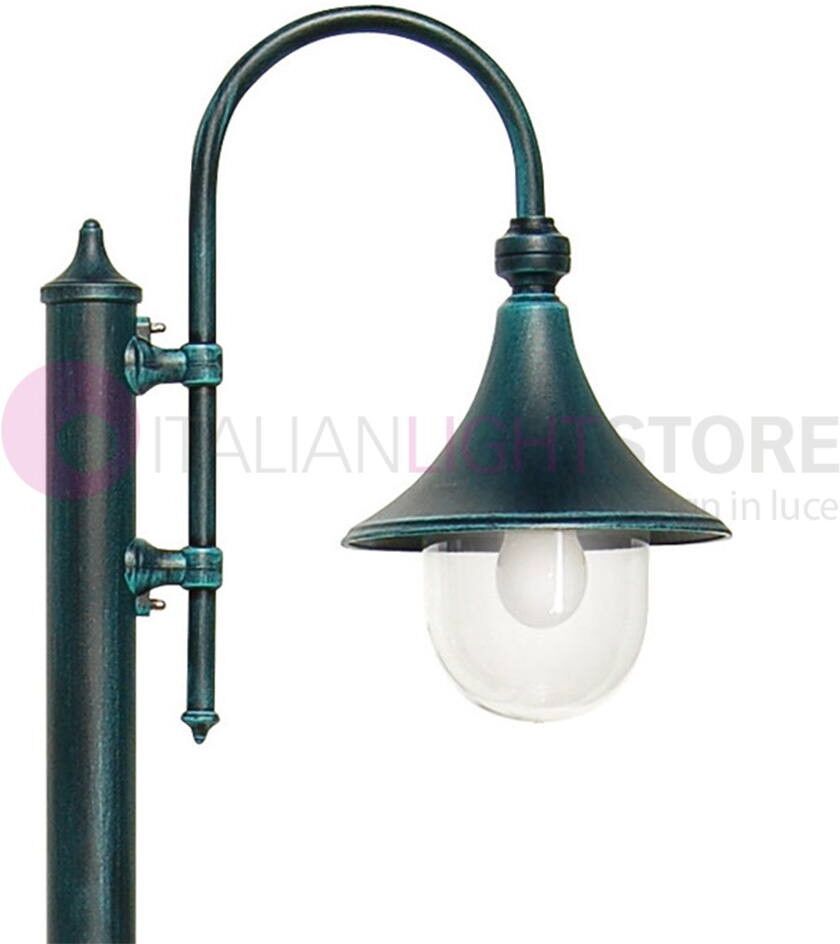 LIBERTI LAMP linea GARDEN Dione Nero Palo Lampione  Classico In Alluminio Per Illuminazione Esterno Giardino