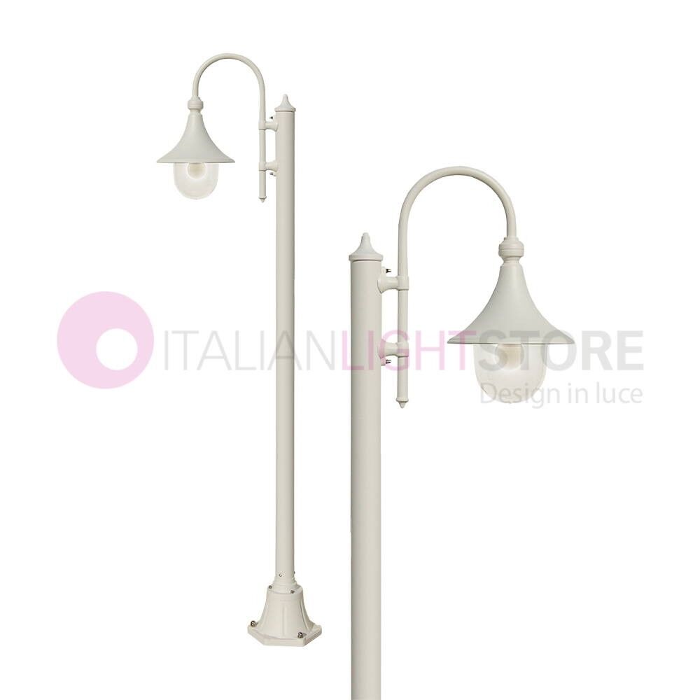 LIBERTI LAMP linea GARDEN Dione Bianco Palo Lampione  Classico In Alluminio Per Illuminazione Esterno Giardino
