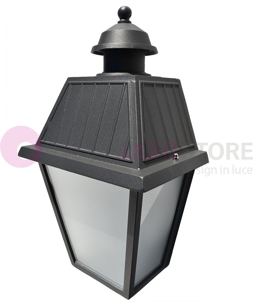 Iris Luce Rivalba Mezza Lanterna A Parete Applique Per Esterno Vetri Satinati Gardenlight