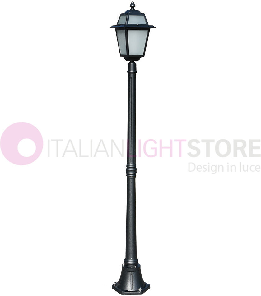 LIBERTI LAMP linea GARDEN Artemide Antracite Lampione H. 178 Per Esterno Classico Lanterna Quadrata Gardenlight