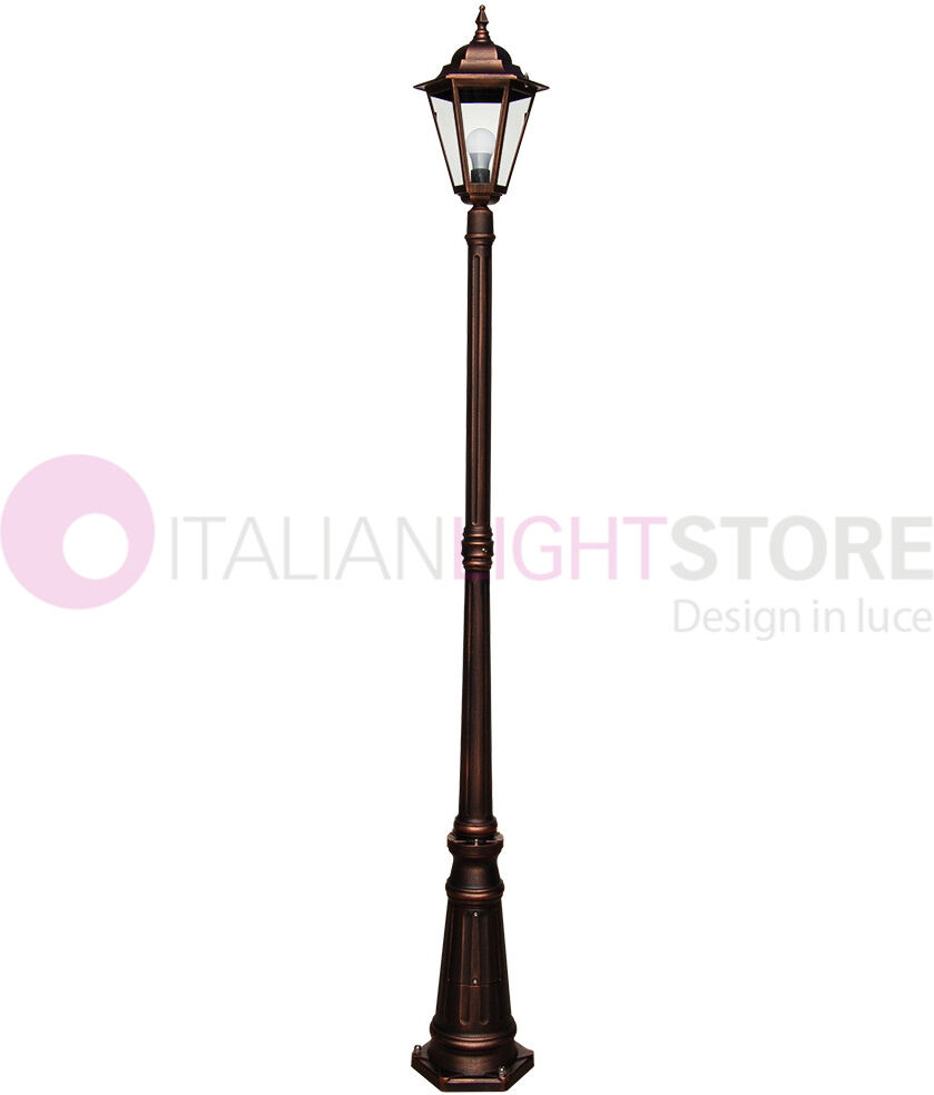 LIBERTI LAMP linea GARDEN Dafne Media Lampione H.215 Lanterna Esagonale Classica Esterno Giardino