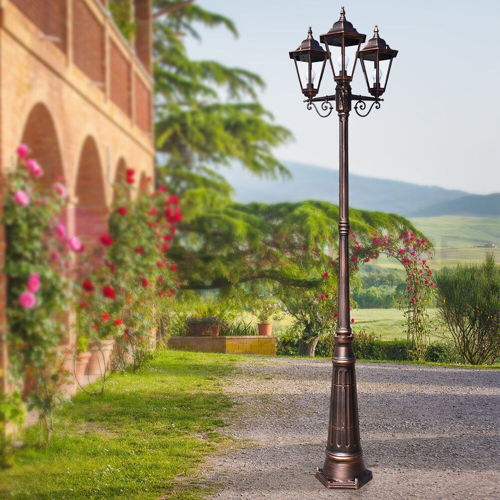 LIBERTI LAMP linea GARDEN Dafne Media Lampione H.251 A 3 Luci Lanterne Esagonali Esterno Giardino