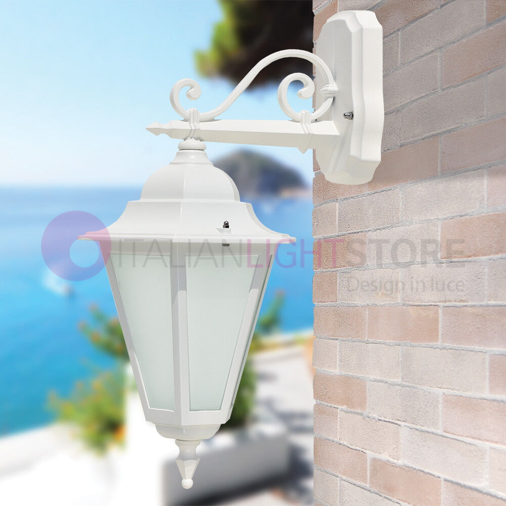 LIBERTI LAMP linea GARDEN Dafne Bianco Lanterna A Parete Esagonale Classica Per Esterno Giardino