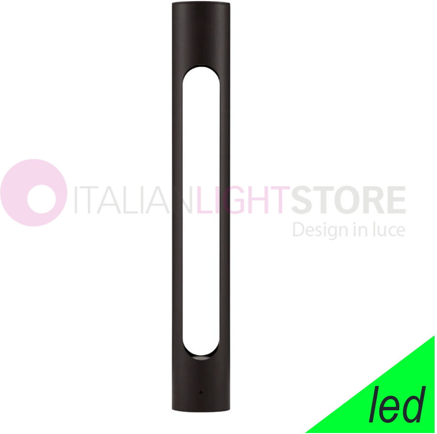 Nova Luce Ellery Lampione H. 60 Nero Design Moderno A Led Per Illuminazione Giardino Esterno Ip65