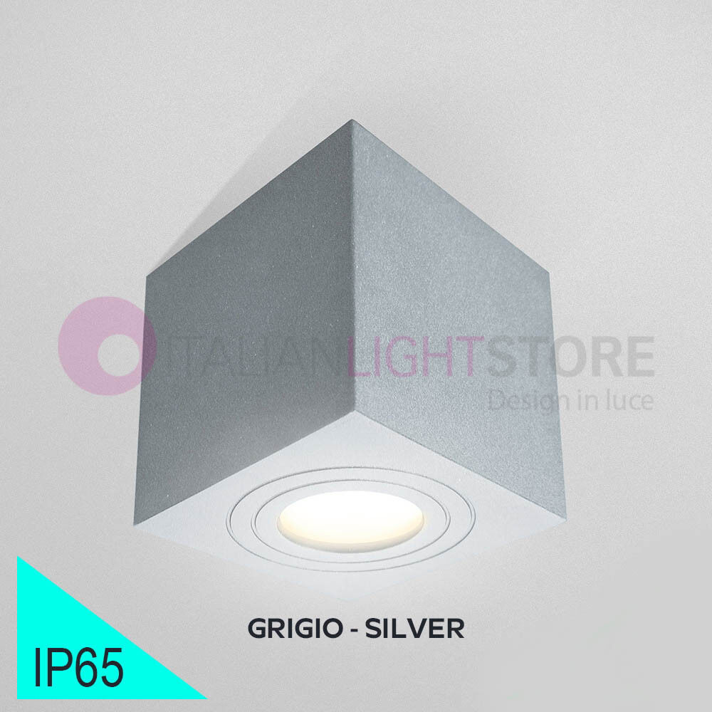 BOT Lighting Almeria Grigio Faretto Cubetto Da Soffitto Design Moderno Gu10 Ip65