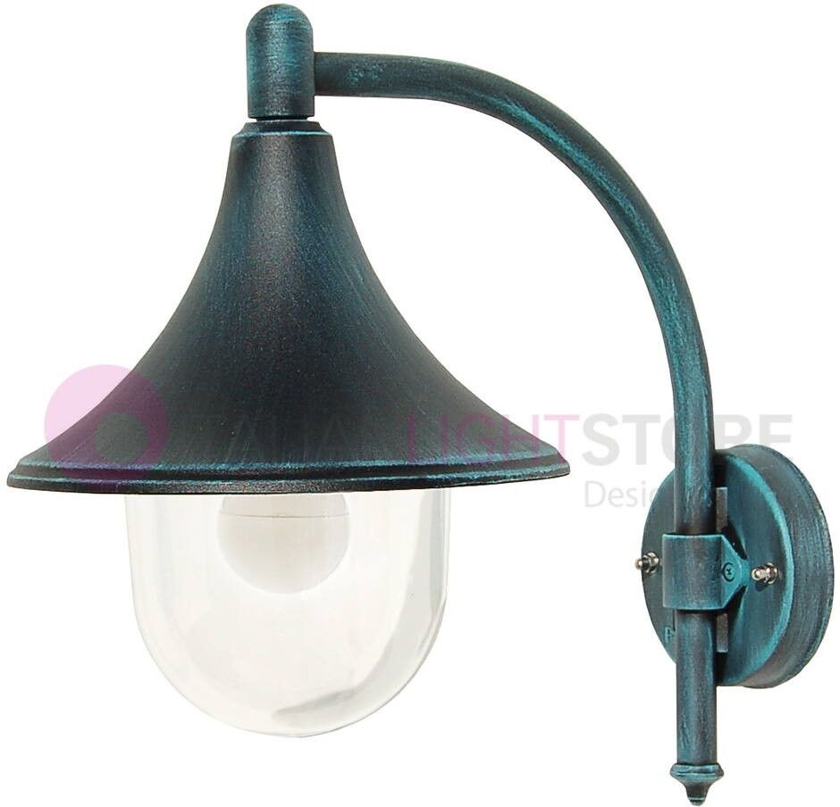 LIBERTI LAMP linea GARDEN Barchessa Lanterna A Parete In Alluminio Lampada Per Esterno Classica