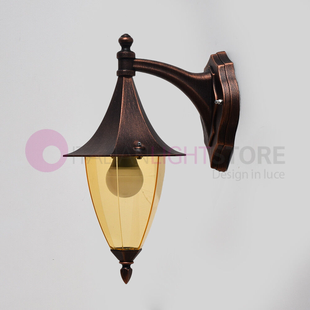 LIBERTI LAMP linea GARDEN Pointed Mini Lanterna A Parete In Alluminio Lampada Per Esterno Classica