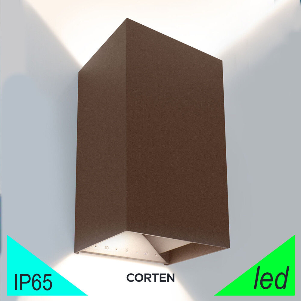 BOT Lighting Toledo10 Corten Faretto Led Da Esterno 2 Fasci Regolabili Ip65