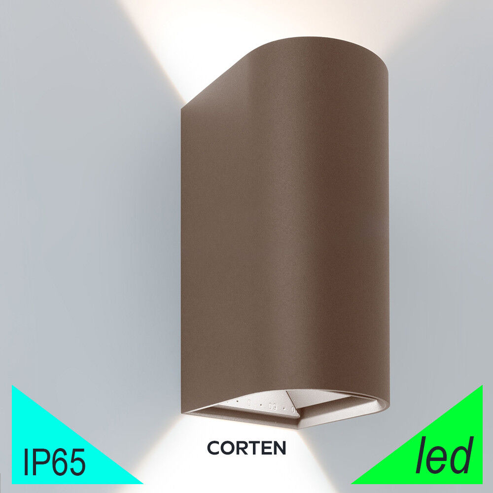 BOT Lighting Cordova10 Corten Faretto Led Da Esterno 2 Fasci Regolabili Ip65