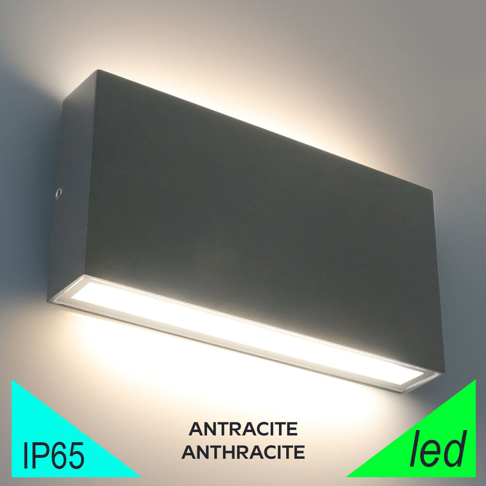 BOT Lighting Madrid24 Antracite Applique Led Da Esterno Up&down 24w Ip65