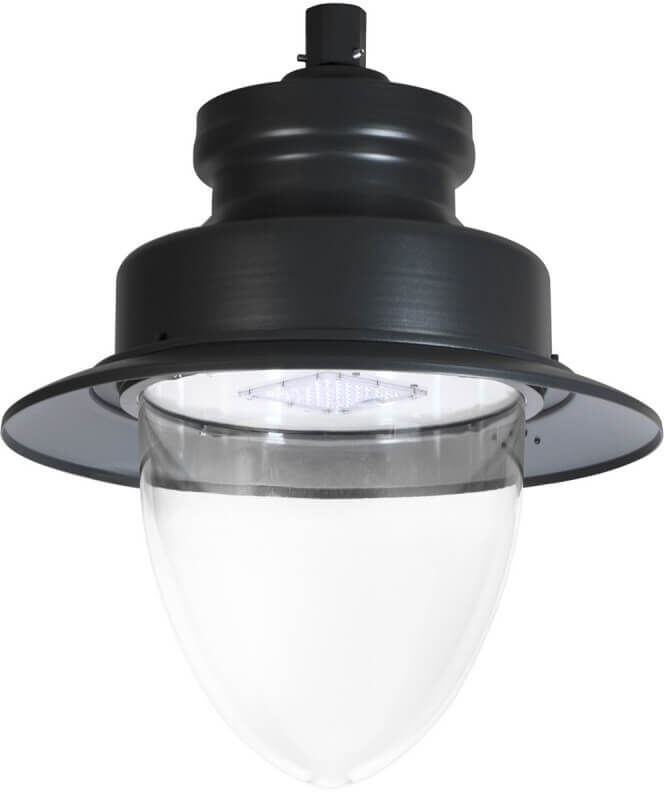 LEDDIRETTO Lampione Stradale 40W LED Lumileds 120lm/w No Flickering Nero Copertura Inclusa