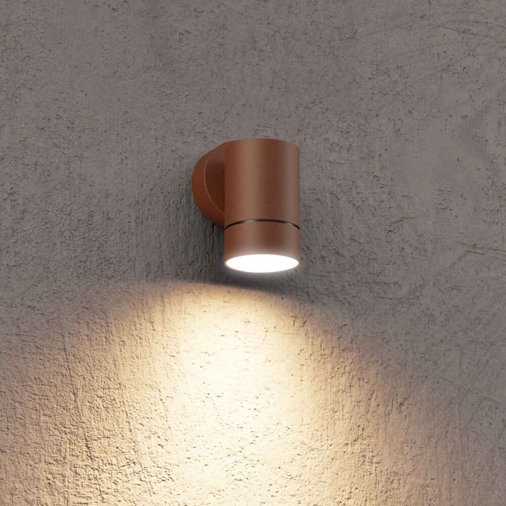 LEDDIRETTO Applique Cilindrica Monodirezionale, IP65, GU10, Corten