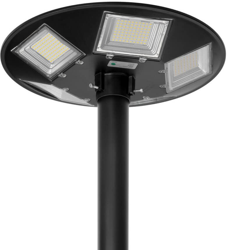 LEDDIRETTO Lampione LED Solare 400W, IP65, Crepuscolare e Sensore di movimento