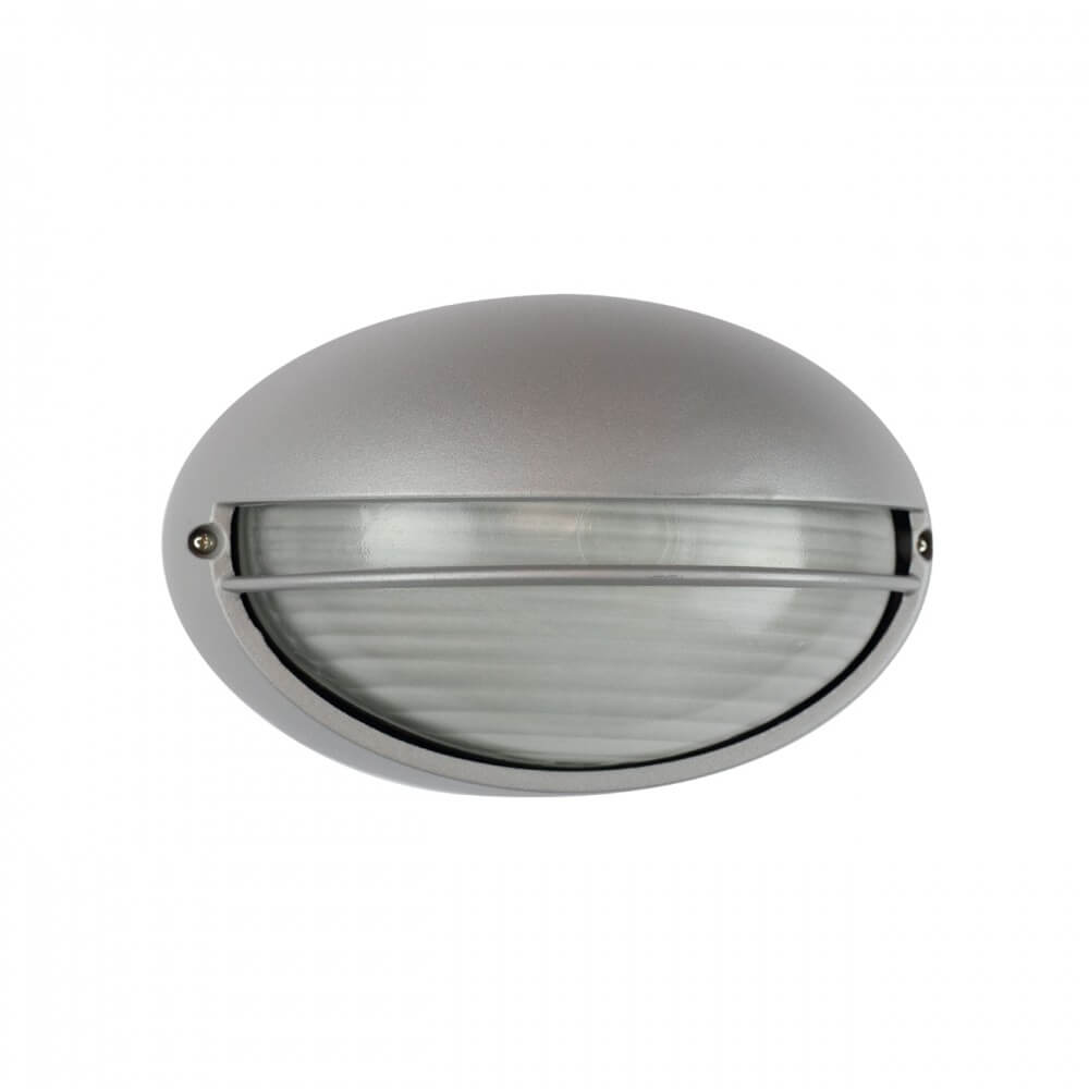 LEDDIRETTO Plafoniera E27 IP54, Grigia, 214x142mm