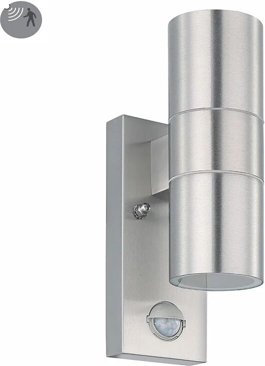 EGLO Applique Riga con sensore di movimento,  in inox, grigio, 6W 480LM IP44