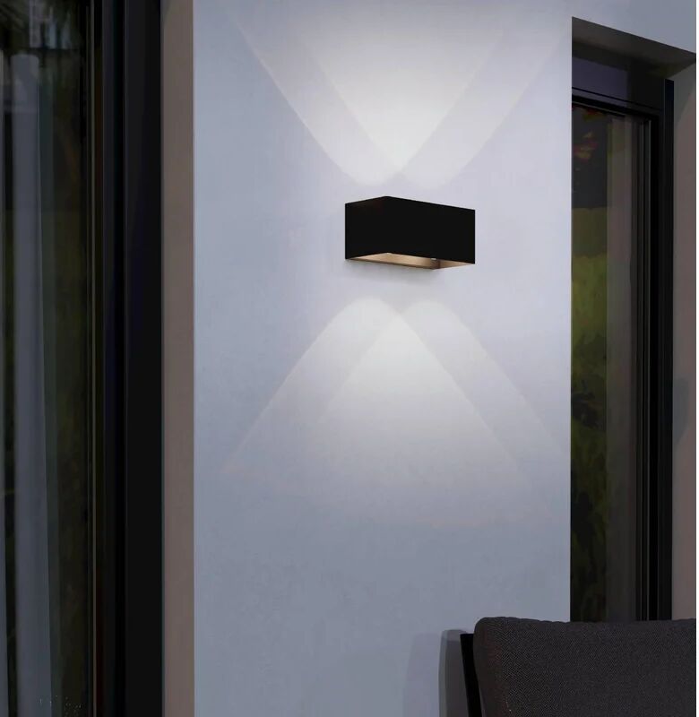 EGLO Applique LED moderno da esterno LESMO nero  IP44