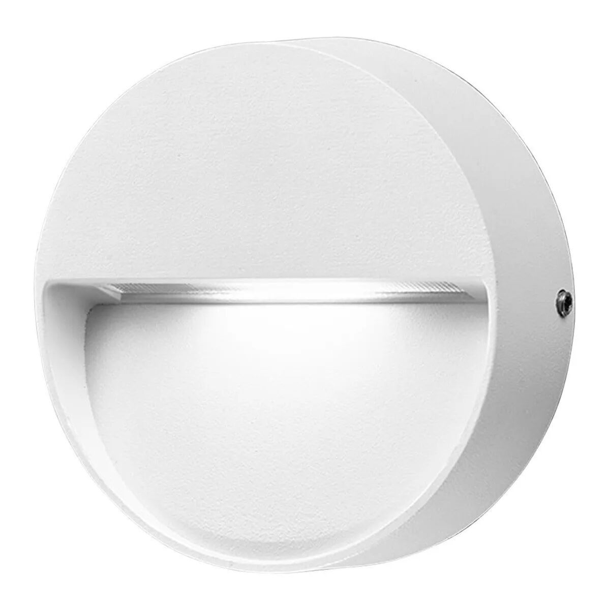 VIVIDA Segnapassi Led  3w 3000k 300 Lumen In Alluminio Bianco Tondo Dimensioni Ø 10x3 Cm Ip54