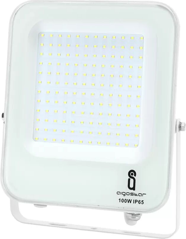 Faro proiettore Led 100W Bianco da esterno IP65 Bianco freddo 6500K Aigostar