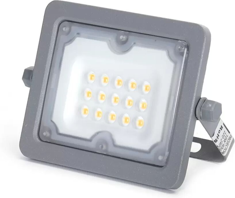 Faro proiettore Led 10W Grigio da esterno IP65 Bianco neutro 4000K Aigostar