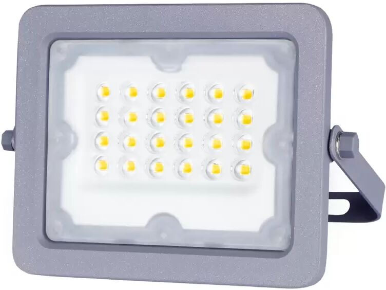 Faro proiettore Led 20W Grigio da esterno IP65 Bianco neutro 4000K Aigostar