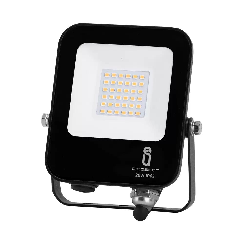 Faro proiettore Led 20W Nero da esterno IP65 Bianco neutro 4000K Aigostar