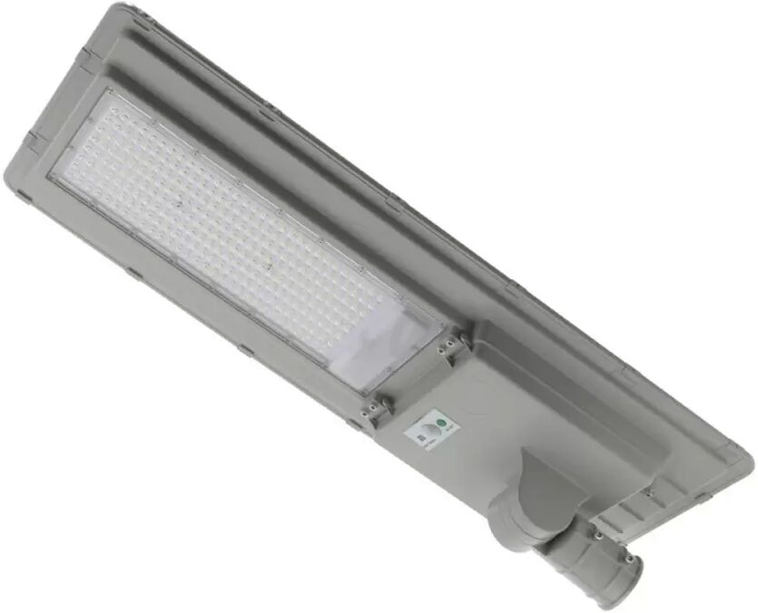 Lampione stradale Led 300W Grigio con pannello solare IP65 Bianco freddo 6000K con sensore crepuscolare e di movimento M LEDME