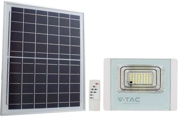 V-Tac Faro Led16w Ad Alimentazione Solare Con Pannello Fotovoltaico Batteria Sostituibile 4000k Ip65 - 10406