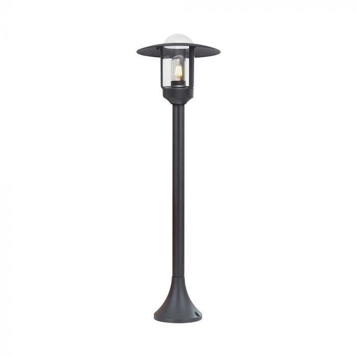 V-Tac Vt-1159 Lampione Da Giardino Forma Lanterna Con Portalampada E27 Colore Nero Opaco H: 97.5cm Ip44 - 10423