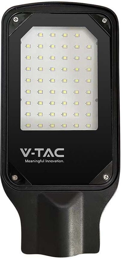 V-Tac Vt-15057st Armatura Stradale Led Smd Lampada 50w 85lm/w 4000k Slim Alluminio Nero Ip65 - Sku 10208