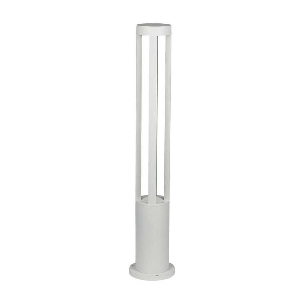 V-Tac Vt-820-W Lampada Da Giardino Led Da Terra Cob 10w 80cm Paletto Corpo Bianco Ip65 Luce Bianco Freddo 6400k - Sku 128325