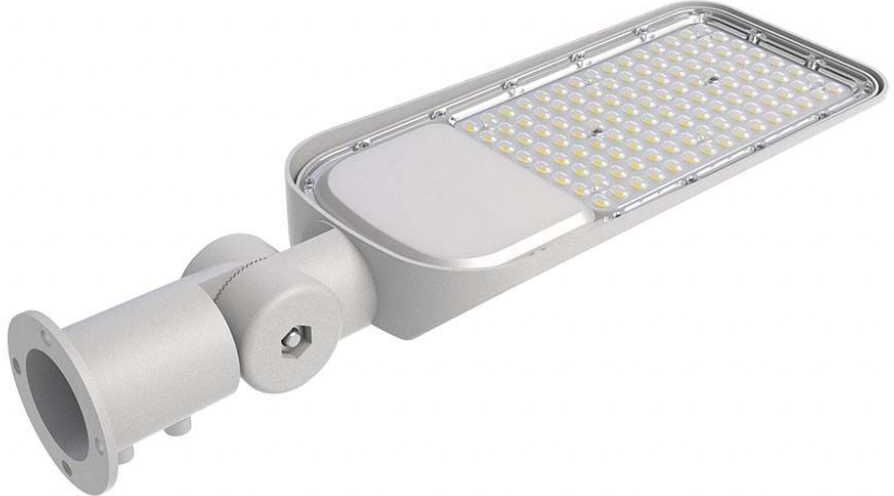 V-Tac Pro Vt-59st Armatura Lampada Stradale Led 50w 100lm/w Chip Samsung Bianco Freddo 6400k Corpo Grigio Slim Ip65 - Sku 20425