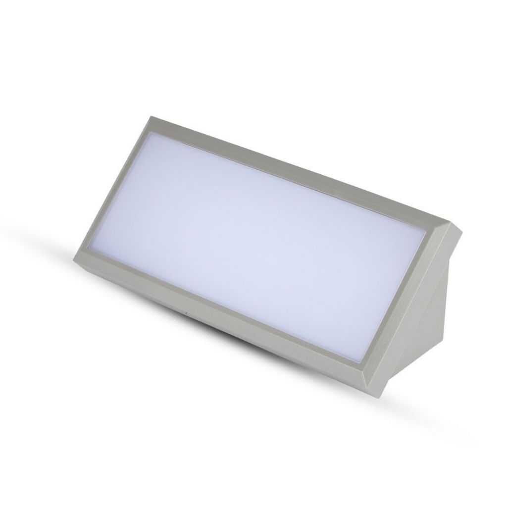 V-Tac Vt-8054 Lampada Led Da Parete 12w Applique Da Muro Luce Soffusa Rettangolare Da Esterno Ip65 Luce 4000k 218234