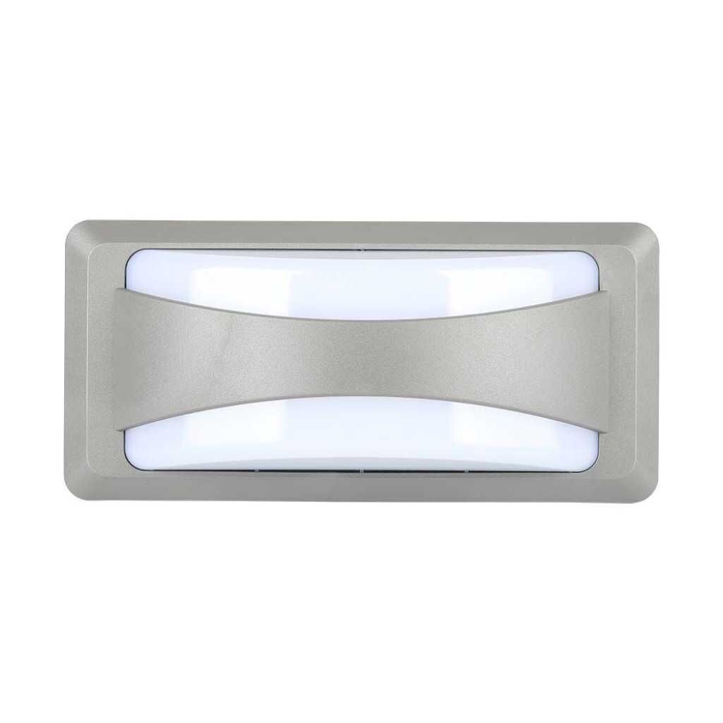 V-Tac Vt-8058 Lampada Led Da Parete 12w Applique Da Muro Rettangolare Da Esterno Ip65 Luce Bianco Freddo 6400k Sku 218247