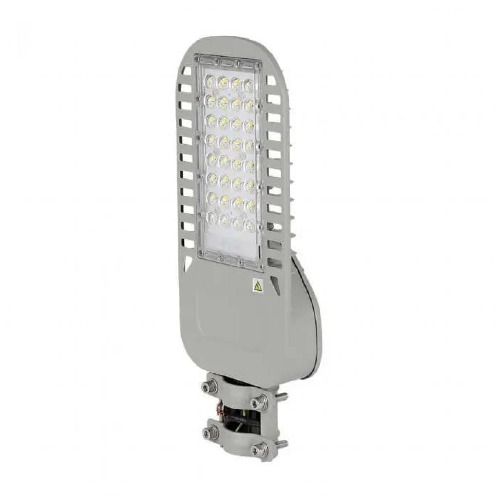 V-Tac Pro Vt-54st Armatura Lampada Stradale Led 50w Chip Samsung Colore Grigio 135lm/w Bianco Freddo 6500k Slim Ip65 - Sku 21959