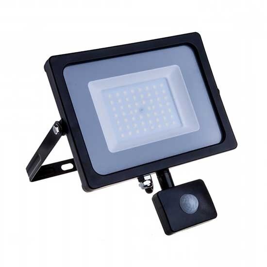 V-Tac Pro Vt-30-S Faro Led 30w Ultra Slim Nero Con Sensore Pir Bianco Caldo 3000k Ip65 - Sku 460