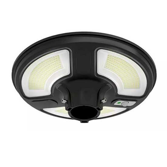 V-Tac Vt-45w Lampione Led Lampada Solare Da Giardino A Batteria Con Pannello Fotovoltaico E Sensore Integrato 4000k Con Telecomando Rf Ip65 - Sku 5150