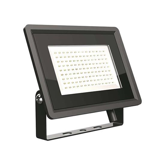 V-Tac Vt-49104 Faro Led Floodlight 100w Smd 87lm/w 110° Bianco Naturale 4000k Slim Alluminio Nero Ip65 - Sku 6722