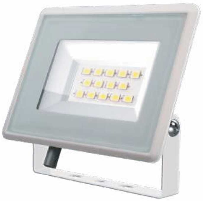 V-Tac Vt-4934-W Faro Led Floodlight 30w Smd 85lm/w 110° Bianco Naturale 4000k Slim Alluminio Bianco Ip65 - Sku 6747