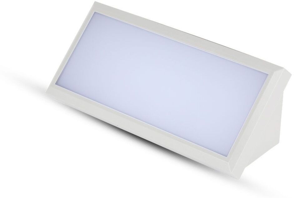 V-Tac Vt-8054 Lampada Led Da Parete Rettangolare 12w Angolare Colore Bianco Da Esterno Ip65 Applique Da Muro Luce Bianco Freddo 6500k Sku 6815