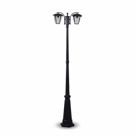 V-Tac Vt-739 Portalampada Lampione Lanterna Giardino In Alluminio Fissaggio A Terra 199cm Ip44 2xe27 - Sku 7062