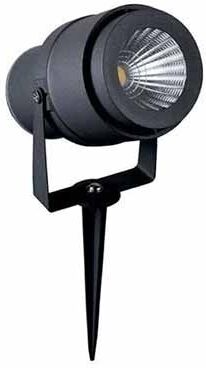 V-Tac Vt-857 Picchetto Giardino Led Cob 12w Orientabile Nero Ip65 Luce Verde - Sku 7546