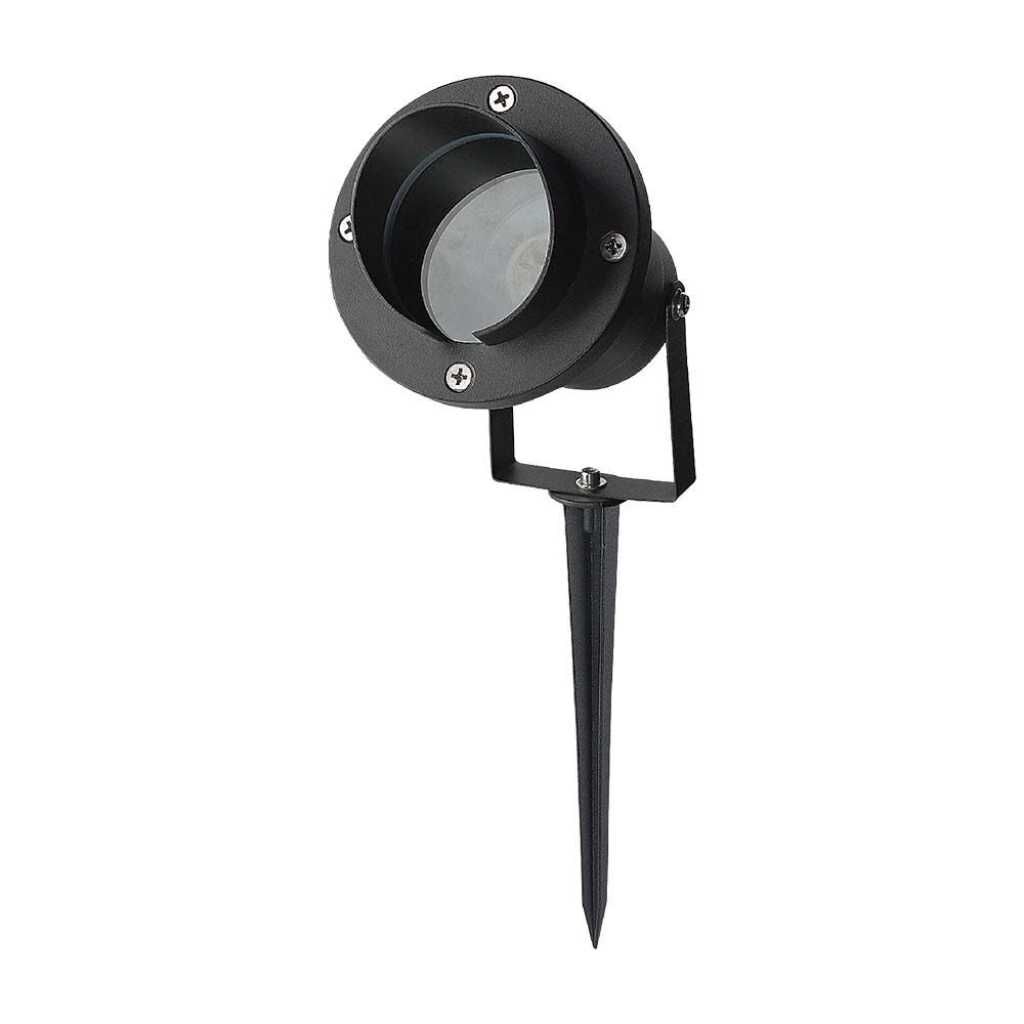 V-Tac Vt-7704 Picchetto Giardino Led Con Portalampada Gu10 In Alluminio Orientabile Colore Nero Ip65 - Sku 7572