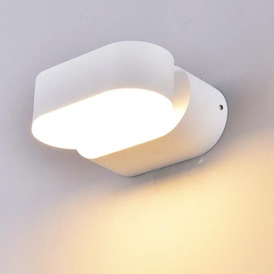 V-Tac Vt-816 Lampada Led 6w Da Parete Bianco Testa Ruotabile Applique Muro Ovale Luce Bianco Naturale 4000k Ip65 - Sku 8287