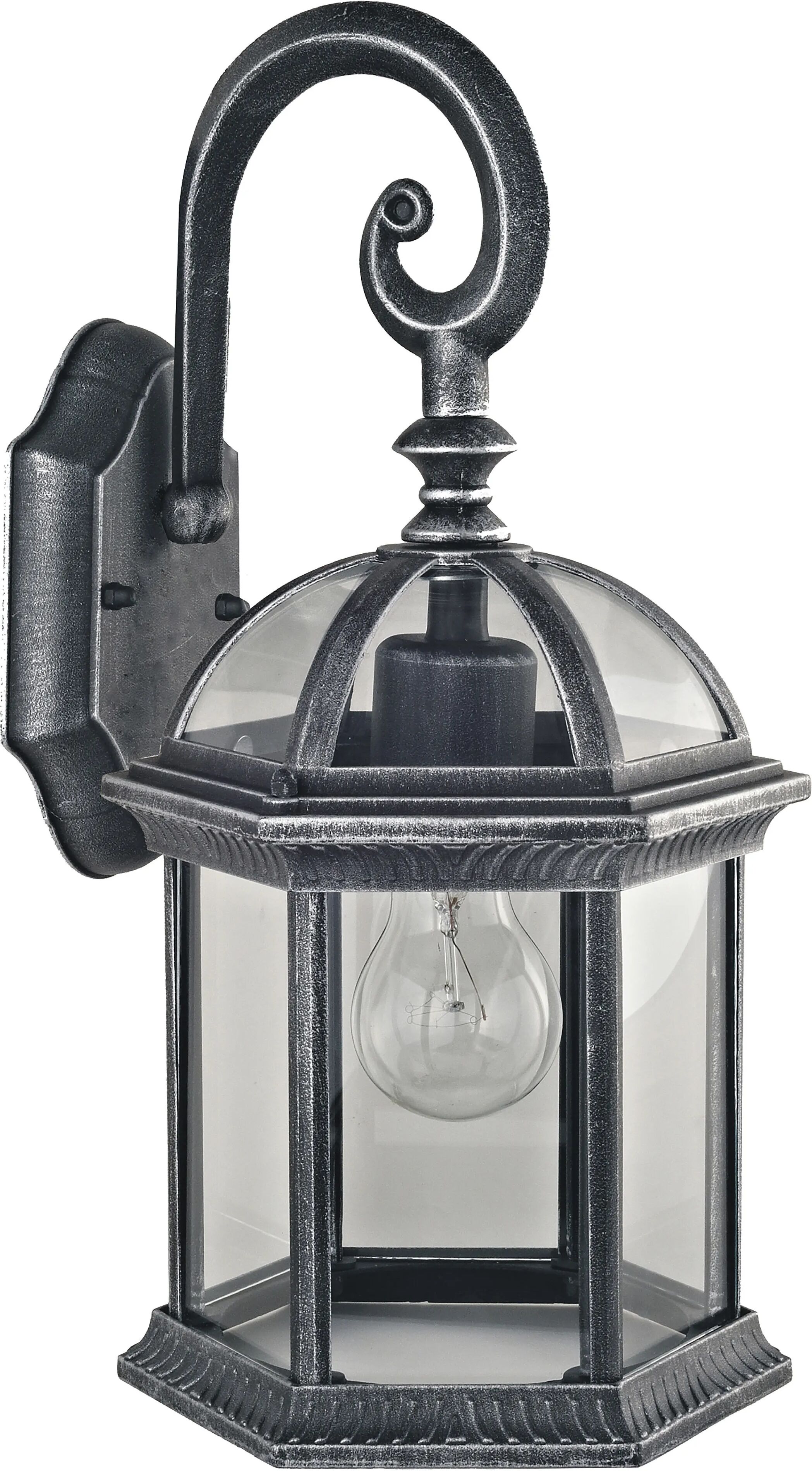 Tecnomat APPLIQUE RUM ESAGONALE NERO/ARGENTO IN ALLUMINIO LAMPADINA E27