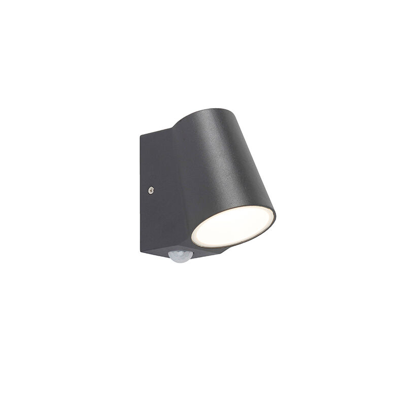 QAZQA Buitenlamp antraciet met bewegingssensor incl. LED - Uma